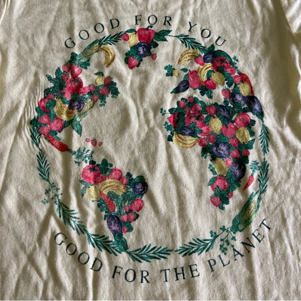 Gap Kids Organic Cotton Eco Friendly Soft Yellow Graphic T Shirt NWT Size XL(12)